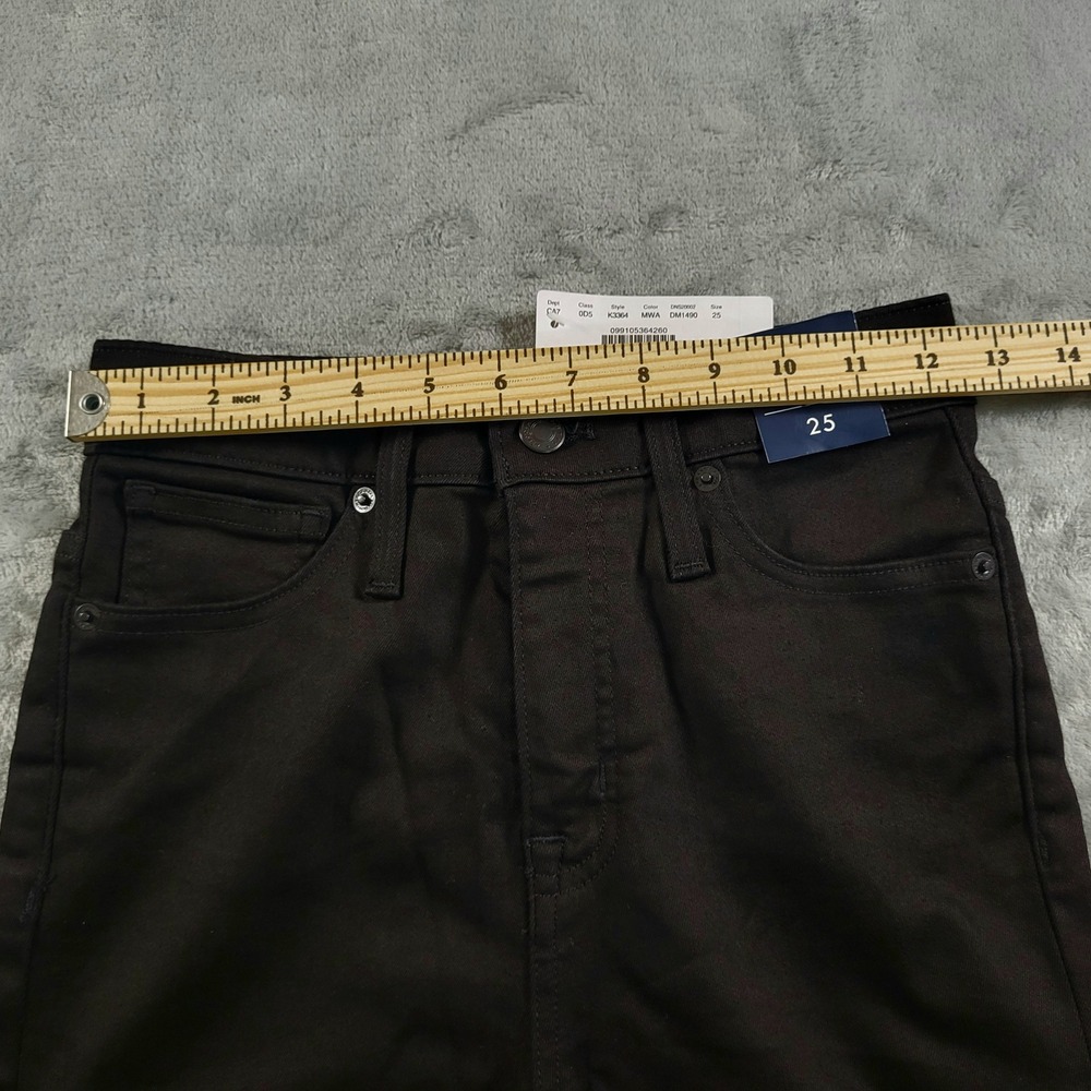 J.Crew MERCANTILE Womens 25 NWT Black Jeans High Rise Curvy Skinny Dark Fall - Picture 5 of 12